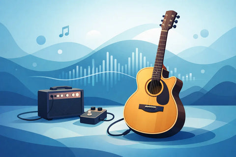 Elektroakustisk gitarr med pickup för dig