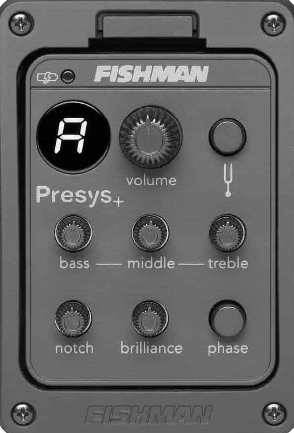 Fishman pickup  with  Built-In Tuner Feedback Fighting Notch Control  